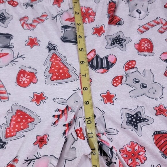 Secret Treasures Snowman Reindeer Candy Cane Holiday Jogger Pajamas Sleep Set - Picture 8 of 16